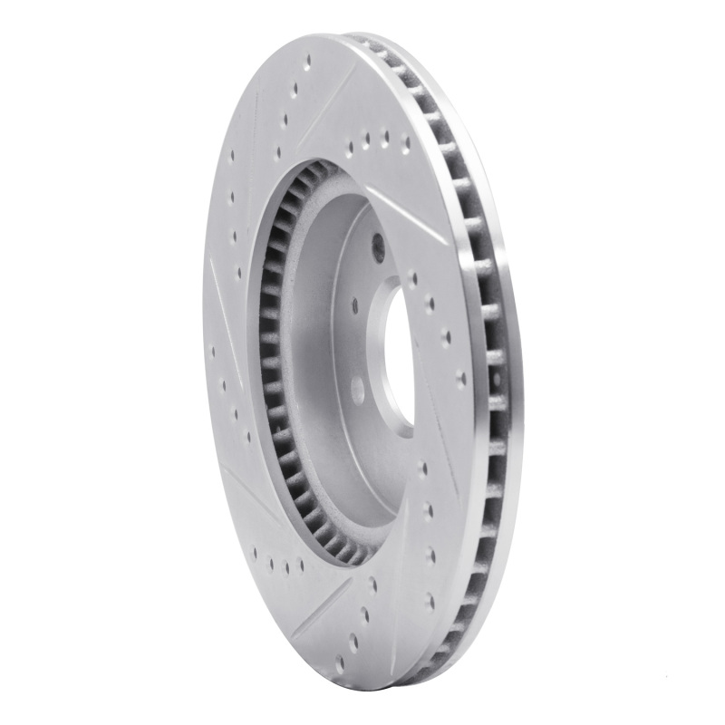 Hyundai ACCENT Brake Rotor (1) - Front Right - R1 Concepts - Drilled & Slotted - Silver - `12-`23